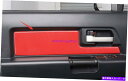 trim panel トヨタFJクルーザーのためのレッドカーボンファイバーインテリアドア装飾パネル2007-2021 Red Carbon Fiber Inte...