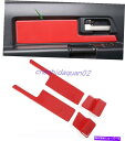 trim panel トヨタFJクルーザーのためのレッドカーボンファイバーインテリアドア装飾パネル2007-2020 Red Carbon Fiber Inte...