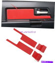 trim panel トヨタFJクルーザーのためのレッドカーボンファイバーインテリアドア装飾パネル2007-2020 Red Carbon Fiber Inte...