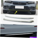 trim panel 2PCSクロムフロント＆リアバンパーパネルトリム装飾カバーホンダシビックセダン2022 2pcs Chrome Front&Rear Bumper Panel Trim Decor Cover For Honda Civic Sedan 2022