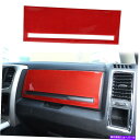 trim panel コパイロット収納ボックスパネルトリム装飾ステッカーダッジRAM 2010-2015レッドカーボン用 Co-pilot Storage Bo...