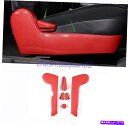 trim panel トヨタFJクルーザー07-20用の赤いカーボンファイバーシートハンドル装飾パネルフレーム Red Carbon Fiber Seat Ha...