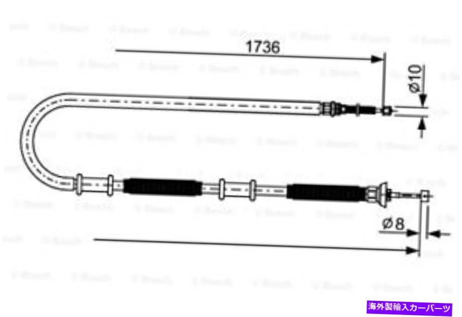 Brake Cable フィアットドブロカーゴMPVのボッシュパーキングブレーキケーブル1987482700 BOSCH Parking Brake Cable For FIAT Doblo Cargo Mpv 1987482700