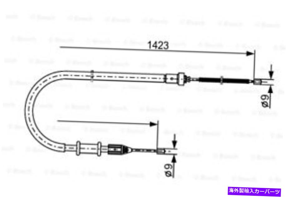 Brake Cable ボッシュパーキングブレーキケーブルは日産クビスタルMPVルノーカングー97- 1987477632に適合します BOSCH Parking Brake Cable Fits NISSAN Kubistar MPV RENAULT Kangoo 97- 1987477632