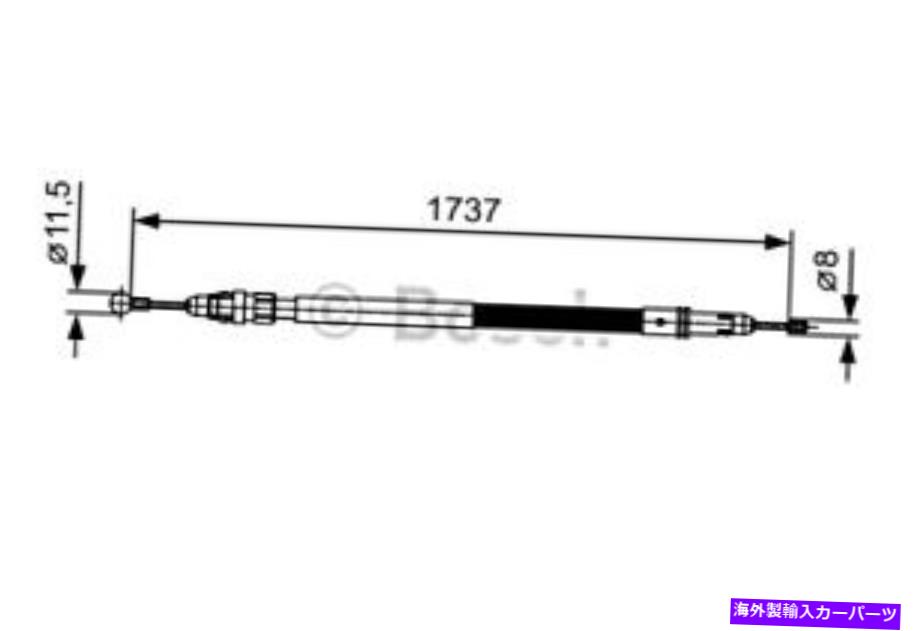 Brake Cable ボッシュパーキングブレーキケーブルはシトロエンディスパッチMPVフィアットプジョーエキスパート07-に適合します BOSCH Parking Brake Cable Fits CITROEN Dispatch MPV FIAT PEUGEOT Expert 07-