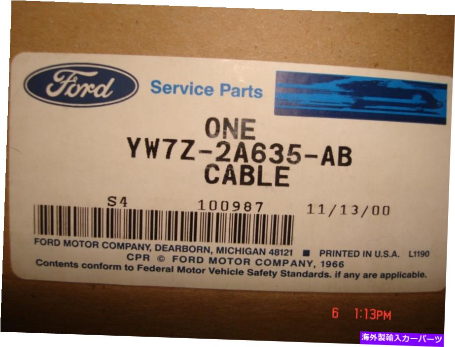 Brake Cable 1998-2002フォードクラウンビクトリアグランドマーキスパーキングブレーキケーブルoem nos lhリア 1998-2002 Ford Crown Victoria Grand Marquis Parking Brake Cable OEM NOS LH Rear