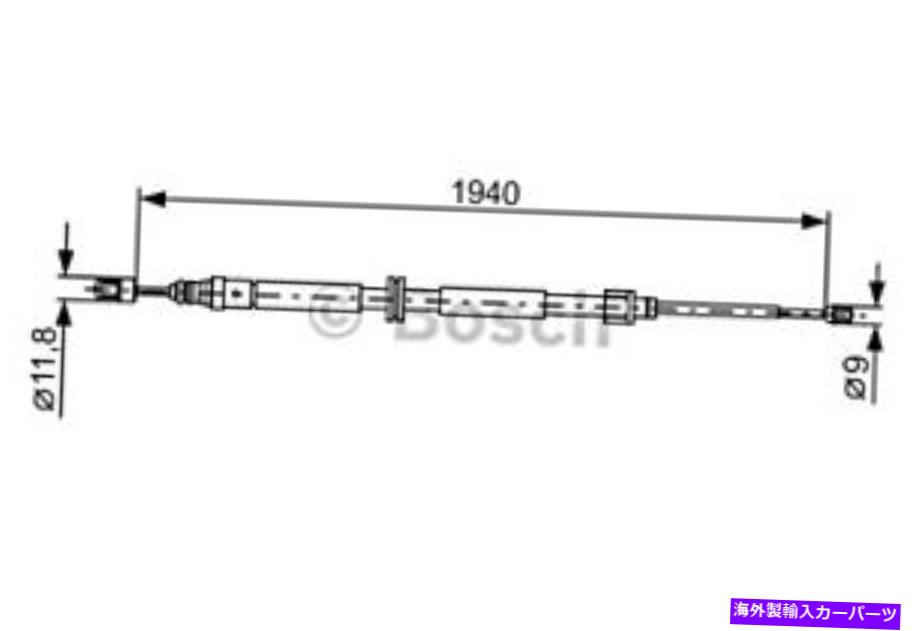 Brake Cable ボッシュパーキングブレーキケーブルフィットルノーグランミーガンワゴン2008- BOSCH Parking Brake Cable Fits RENAULT Gran Megane Wagon 2008-