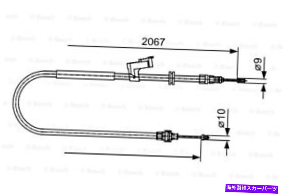 Brake Cable ボッシュパーキングブレーキケーブルフィットフォードギャラクシーS-Max MPV 2006-1987482134 BOSCH Parking Brake Cable Fits FORD Galaxy S-Max MPV 2006- 1987482134