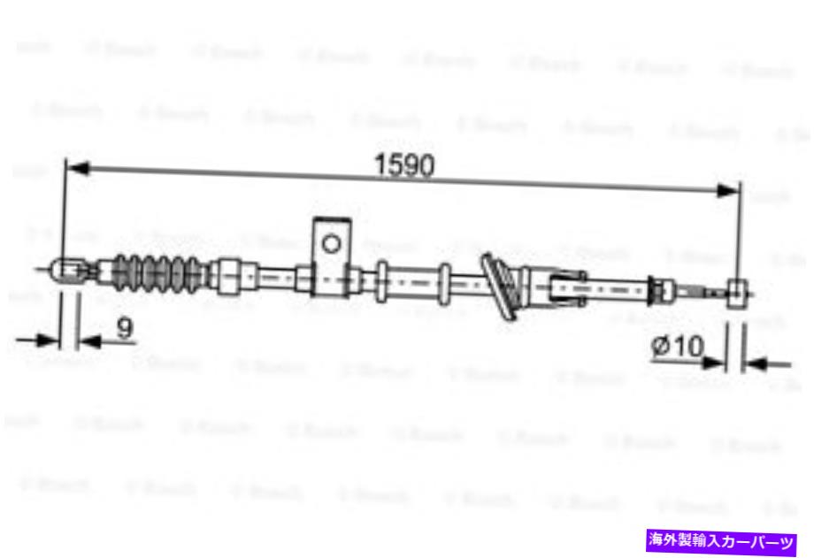Brake Cable ボッシュパーキングブレーキケーブルフィットボルボS40 V40セダンワゴン1995-2004 1987477878 BOSCH Parking Brake Cable Fits VOLVO S40 V40 Sedan Wagon 1995-2004 1987477878