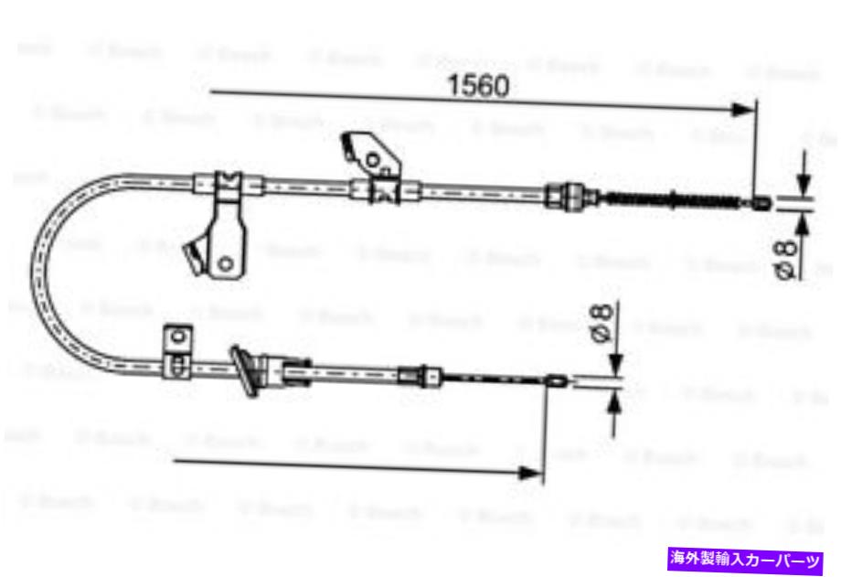 Brake Cable Mitsubishi Smart Colt VI Forfour 1987482626のボッシュパーキングブレーキケーブル BOSCH Parking Brake Cable For MITSUBISHI SMART Colt VI Forfour 1987482626