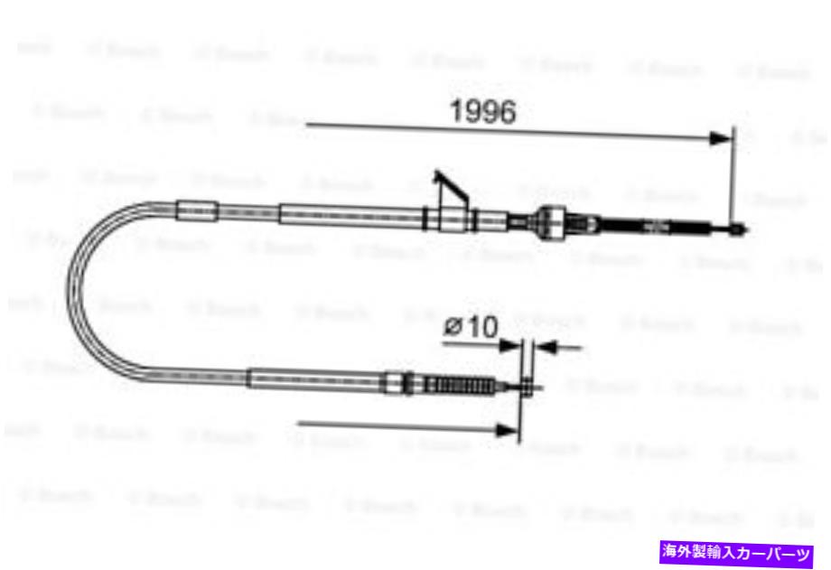 Brake Cable ボッシュパーキングブレーキケーブルフィットミツビシコルトロデオLストラダ96-07 1987482068 BOSCH Parking Brake Cable Fits MITSUBISHI Colt Rodeo L Strada 96-07 1987482068