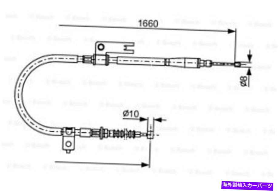 Brake Cable ボッシュパーキングブレーキケーブルフィットマツダ323エチュードファミリアセダン98-04 1987482153 BOSCH Parking Brake Cable Fits MAZDA 323 Etude Familia Sedan 98-04 1987482153