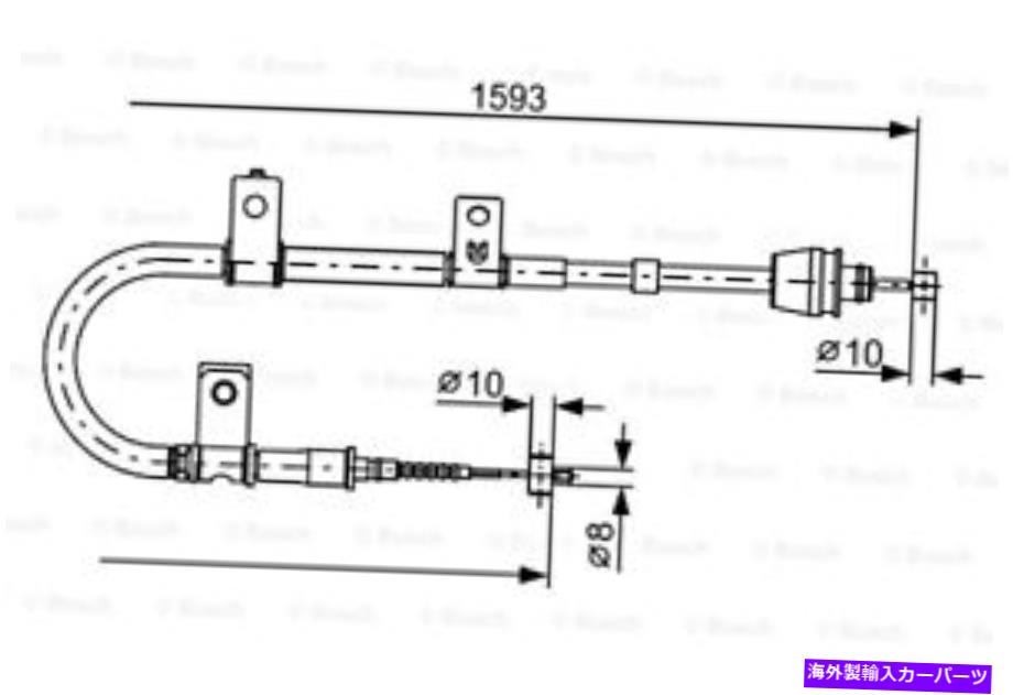 Brake Cable ボッシュパーキングブレーキケーブルフィットヒュンダイアバンテエラントラセダン00-06 1987482166 BOSCH Parking Brake Cable Fits HYUNDAI Avante Elantra Sedan 00-06 1987482166