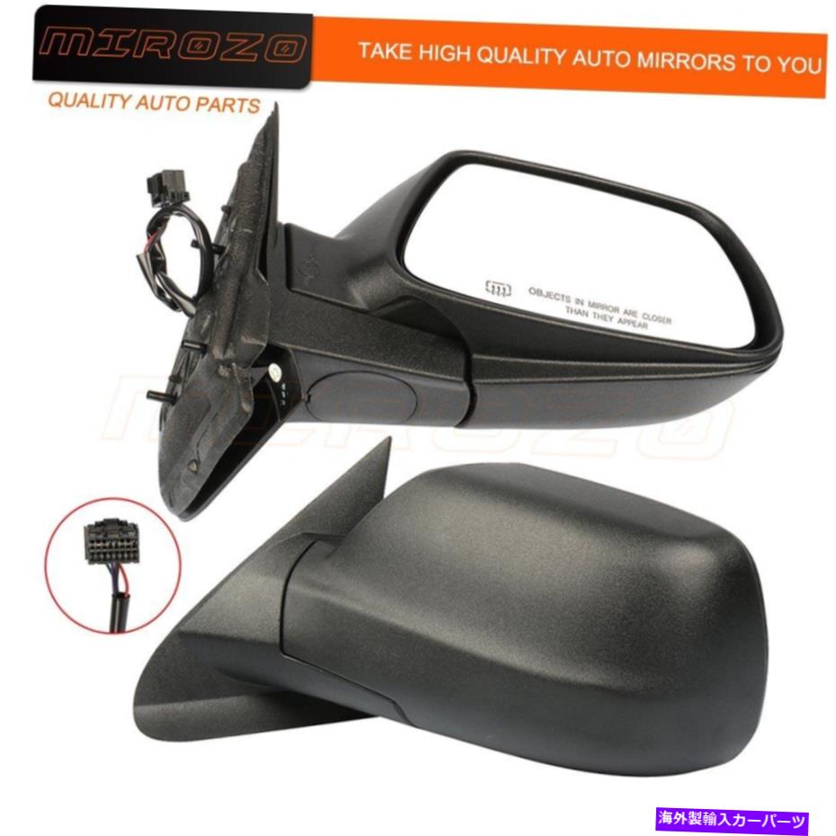 USミラー 2005-2010 Jeep Grand Cherokee LH＆RH Black Foldaway Power Heated Mirrors For 2005-2010 JEEP GRAND CHEROKEE LH & RH Black Foldaway Power Heated Mirrors