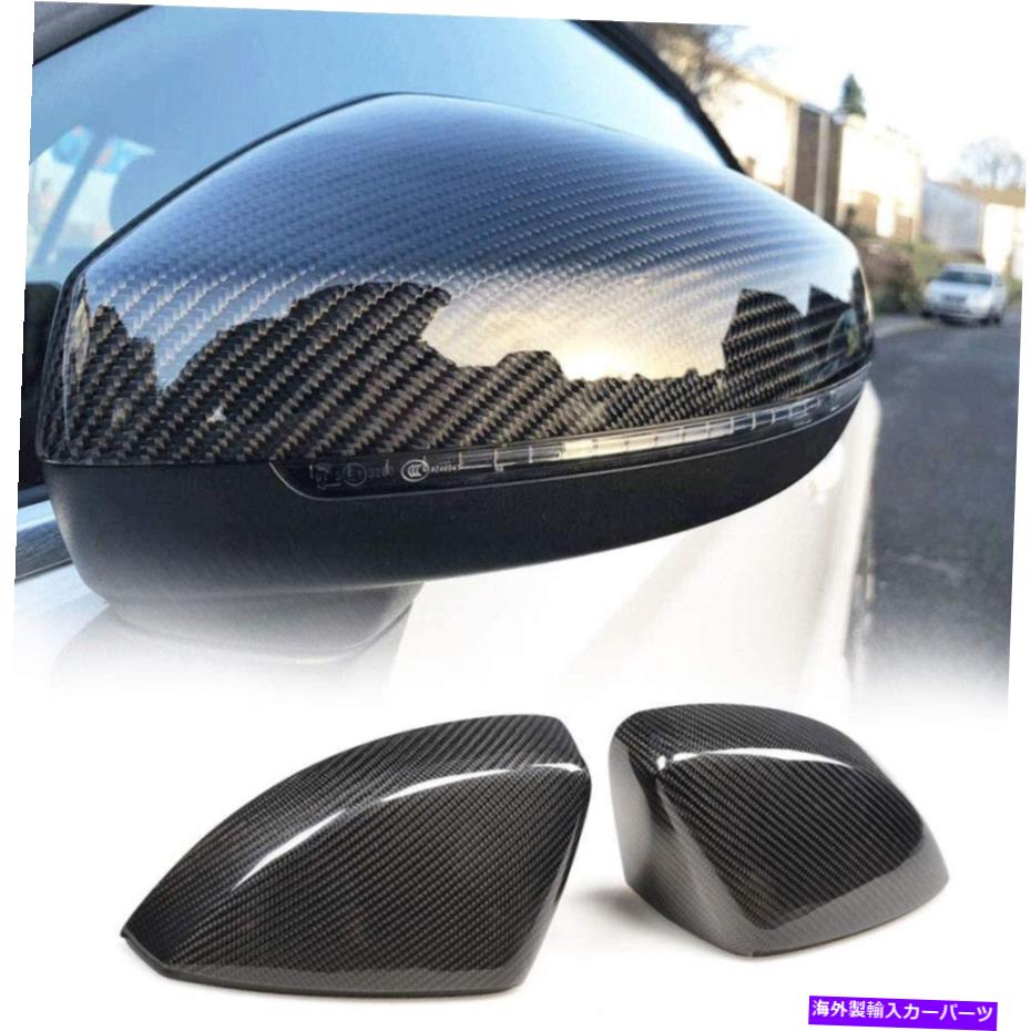 USߥ顼 ܥեСɥߥ顼ϡǥA3 / A3饤 / S3 / RS3 8VΥåפ򥫥СƤޤ Carbon Fiber Side Mirror Covers Cap For Audi A3 / A3 Sline / S3 / RS3 8V Replace