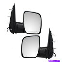 USミラー ペアセットパワーサイドミラー2009-2014フォードEシリーズバンのテクスチャー Pair Set Power Side Mirrors Sail...
