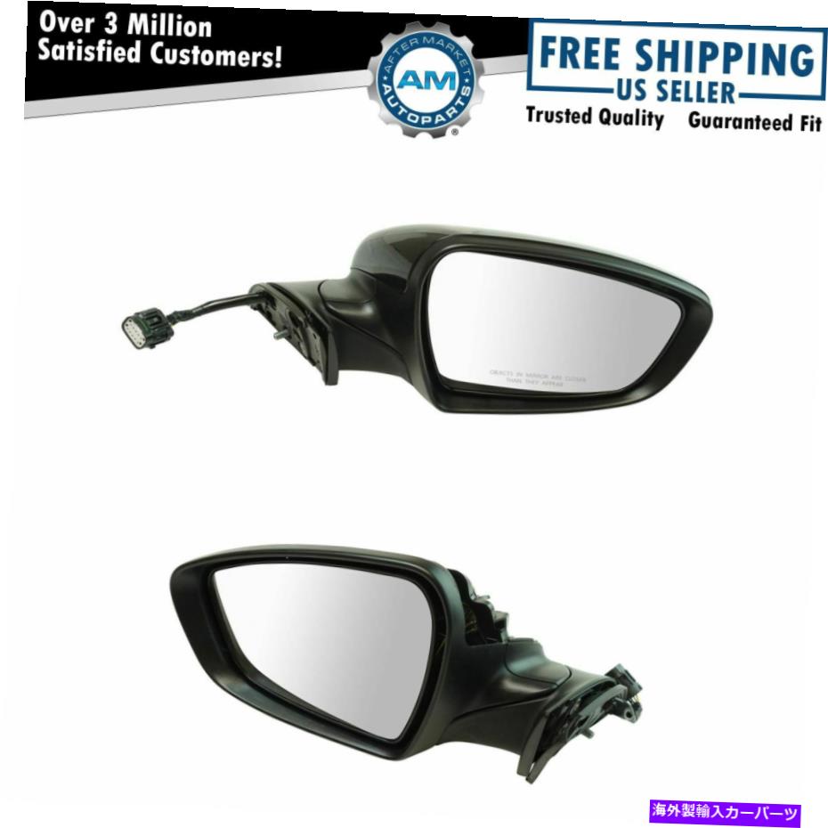 USミラー 外観ミラー加熱信号黒滑らかなLH＆RHキットペアのkia Exterior Power Mirror Heated Signal B..