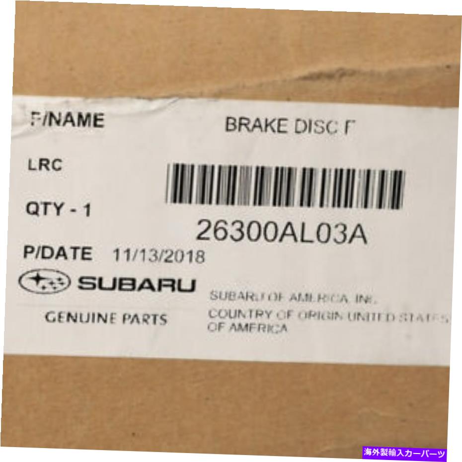 brake disc rotor OEM New 2015-2019 Subaru Legacy Outback Limited 2.5Lディスクブレーキローター26300AL03A OEM NEW 2015-2019 Subaru Legacy Outback Limited 2.5L Disc Brake Rotor 26300AL03A