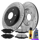 brake disc rotor タウンカントリー用のリアドリルスロットブレーキローターカーボンパッドグランドキャラバンG6 Rear Drill Slot B...
