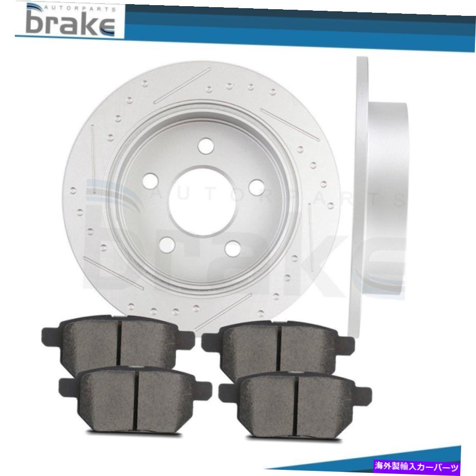 brake disc rotor 1997年から2003年のポンティアックグランプリのリアブレーキロータースロット＆セラミックディスクパッド Rear Brake Rotors Slotted & Ceramic Discs Pads For 1997-2003 Pontiac Grand Prix