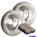 brake disc rotor A0769 Fit 2006 2007 Dodge Grand Caravan AWDディスクリアドリルドブレーキローターパッ...