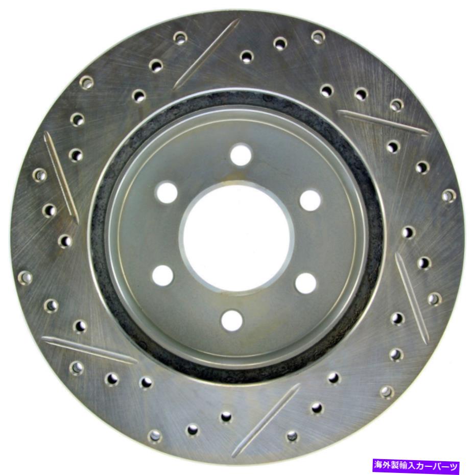 brake disc rotor ディスクブレーキローターセレクトスポーツクロスドリルとスロット付きフロント左stoptech Disc Brake Rotor-Select Sport Cross-Drilled and Slotted Front Left Stoptech