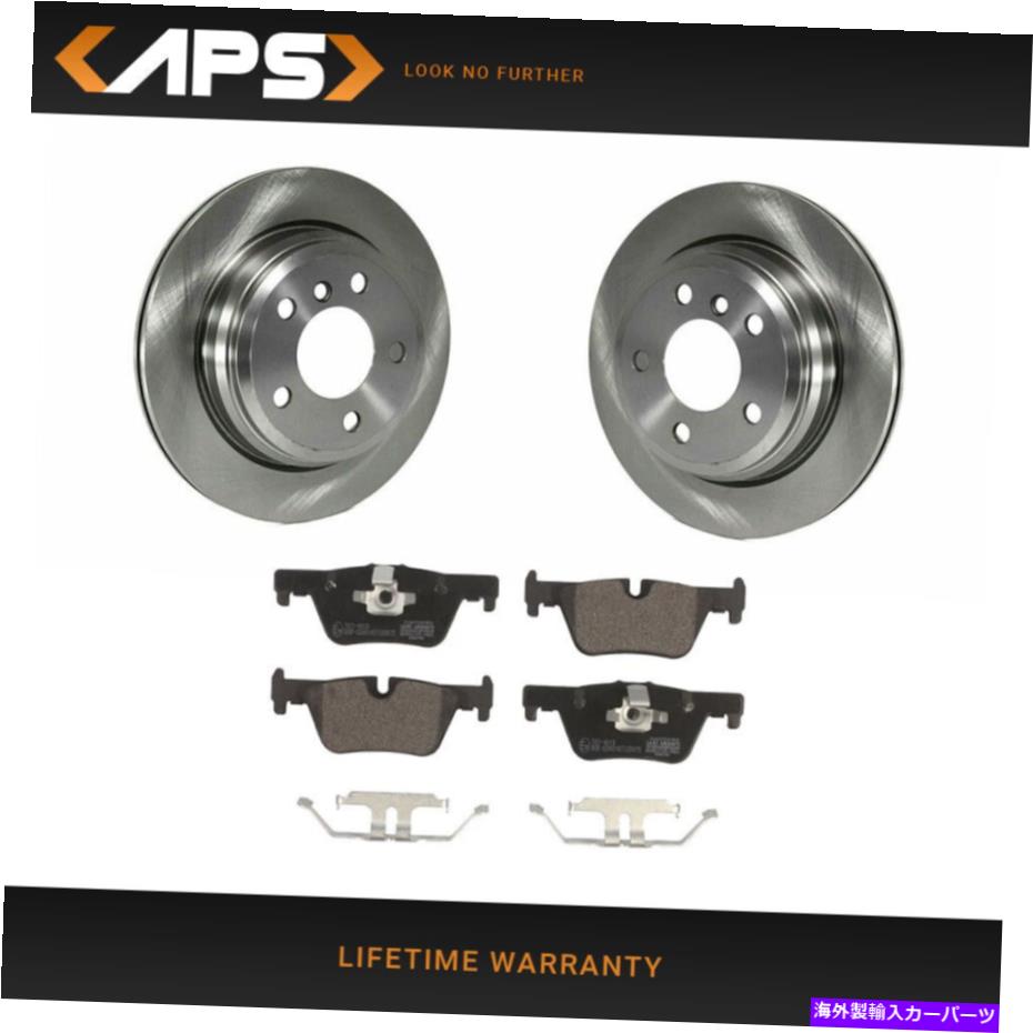 brake disc rotor リアセラミックブレーキパッドとローターは、スポーツパッケージとブルーキャリパーを使用してBMWに適合します Rear Ceramic Brake Pads & Rotors fits BMW w/o Sport Package & Blue Calipers