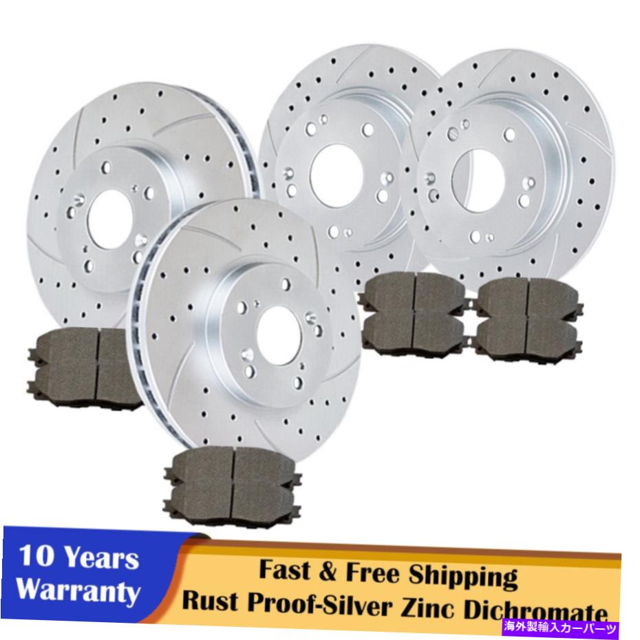 Us Custom Parts Shop USDM㤨brake disc rotor եȥꥢåդ֥졼ǥȥѥåɥեåȥۥɥTSX֥졼 Front Rear Slotted Brake Rotors Disc and Pads Fit Honda Accord Acura TSX BrakesפβǤʤ86,130ߤˤʤޤ