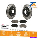 brake disc rotor ダッジグランドキャラバンクライスラー用のリアドリルドロットブレーキローターセラミックパッドキット& Rear Drilled ...