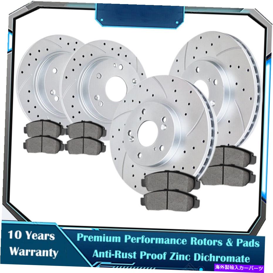 Us Custom Parts Shop USDM㤨brake disc rotor ۥ2003-2007åѤΥեȥꥢåȥ֥졼ȥ֥졼ѥå Front Rear Slotted Brakes and Rotors Brake Pads for Honda Accord 2003-2007 KitsפβǤʤ87,780ߤˤʤޤ