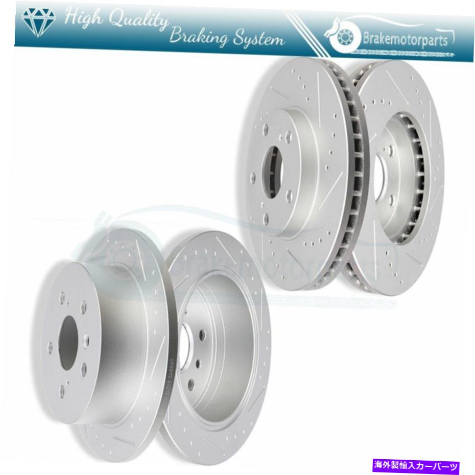brake disc rotor フロント +リアブレーキローターに適合します2002-2006トヨタカムリスロット Front + Rear Brake Rotors Fits 2002-2006 Toyota Camry Slotted
