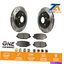 brake disc rotor リアコーティングドリルスロットスロットディスクブレーキロータードッジグランドキャラバン用セラミックパッドキット Rear Co...