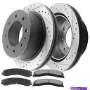 brake disc rotor リアドリルスロットブレーキローター +ブレーキパッドはシルバラードシエラ2500 3500 HD CAに適合します Rear ...