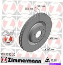 brake disc rotor Zimmermann 100.3332.20標準コートZディスクブレーキローター Zimmermann 100.3332.20...