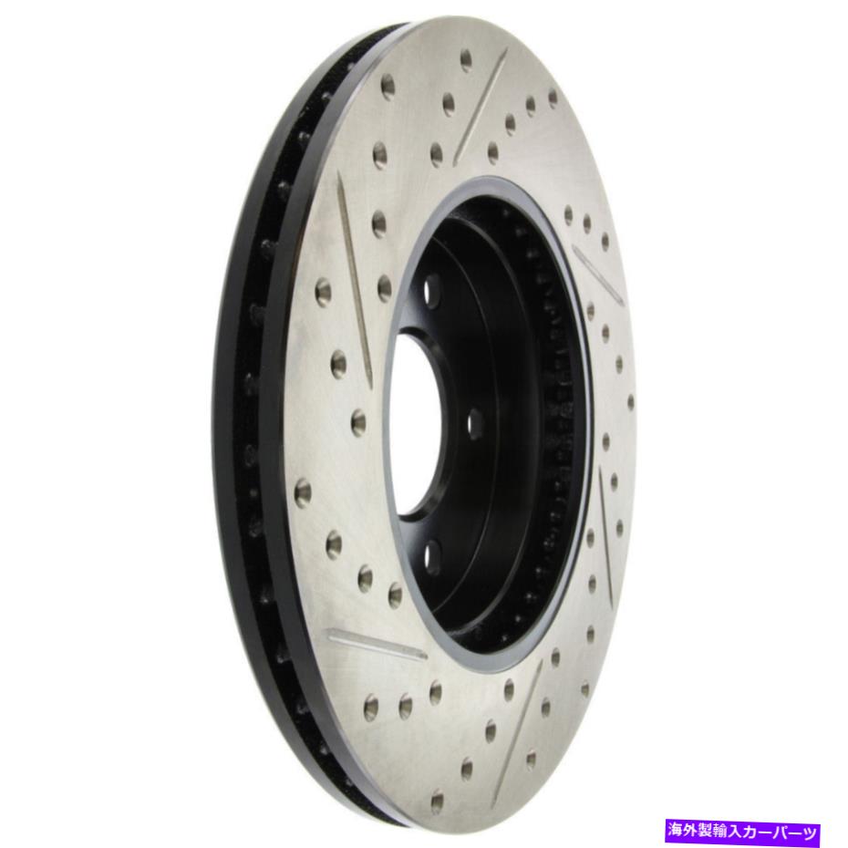 brake disc rotor ディスクブレーキロータースポーツドリル/スロットドディスクフロント左stoptech 127.65107l Disc Brake Rotor-Sport Drilled/Slotted Disc Front Left Stoptech 127.65107L