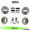 brake disc rotor 2003年から2007年のホンダアコードのフロントおよびリアローターとセミメタリックブレーキパッドキット Front and Rear Rotors Semi Metalic Brake Pad Kit for 2003-2007 Honda Accord