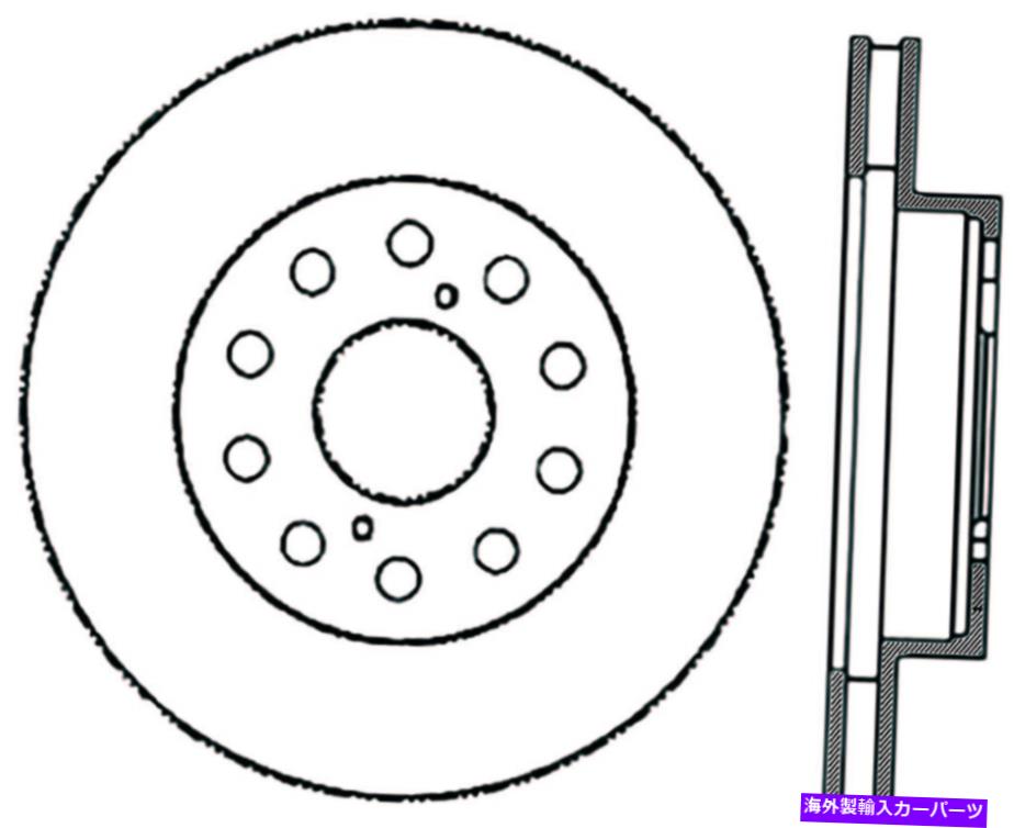 brake disc rotor ディスクブレーキロータースポーツクロスドリルとスロット付きフロント左フィット93-98スープラ Disc Brake Rotor-Sport Cross-Drilled and Slotted Front Left fits 93-98 Supra