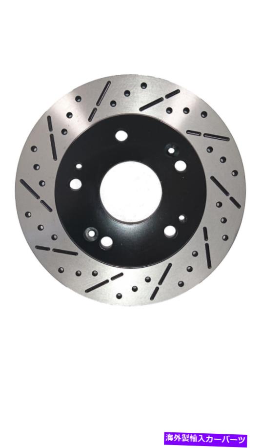 brake disc rotor [リアEコートドリル＆スロットブレーキローターセラミックパッド]フィット2013-2016トヨタアバロン [Rear E-Coat Drill&Slot Brake Rotors Ceramic Pads] Fit 2013-2016 Toyota Avalon