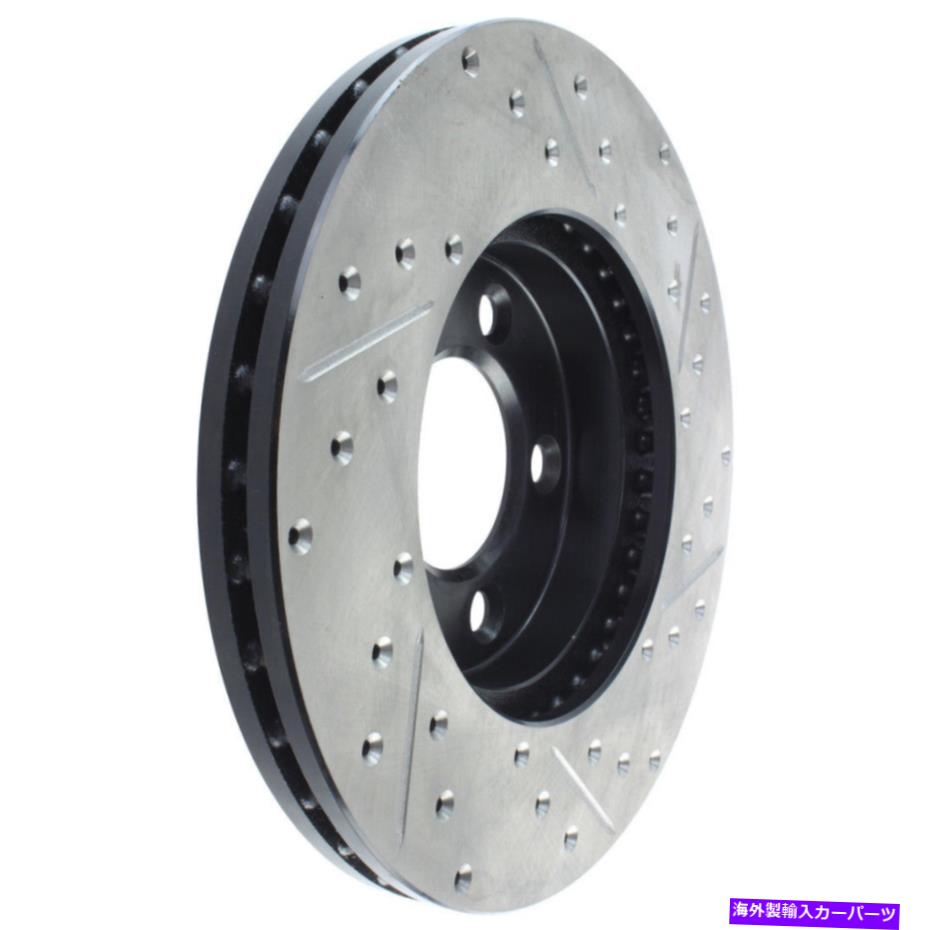 brake disc rotor ディスクブレーキロータースポーツクロスドリルとスロット付きフロント右ストップテック127.61051R Disc Brake Rotor-Sport Cross-Drilled and Slotted Front Right Stoptech 127.61051R