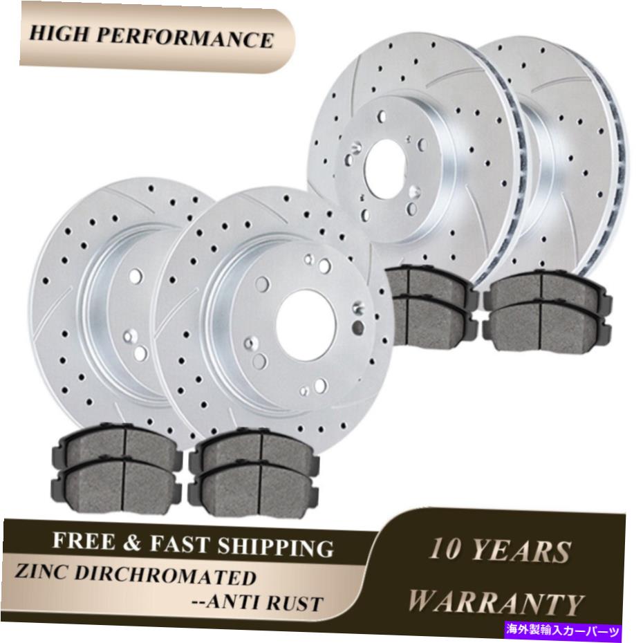 brake disc rotor 03-07 Acura TSX Honda Accord Brakesのフロントリアブレーキディスクローターとパッド Front Rear Brake Discs Rotors and Pads for 03-07 Acura TSX Honda Accord Brakes