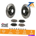 brake disc rotor ダッジグランドキャラバンクライスラー用のリアドリルドロットブレーキローターセラミックパッドキット& Rear Drilled ...