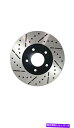 brake disc rotor [フロントプレミアムEコートドリル&スロットブレーキローターセラミックパッドフィット01-04フォードエスケープ [Front...