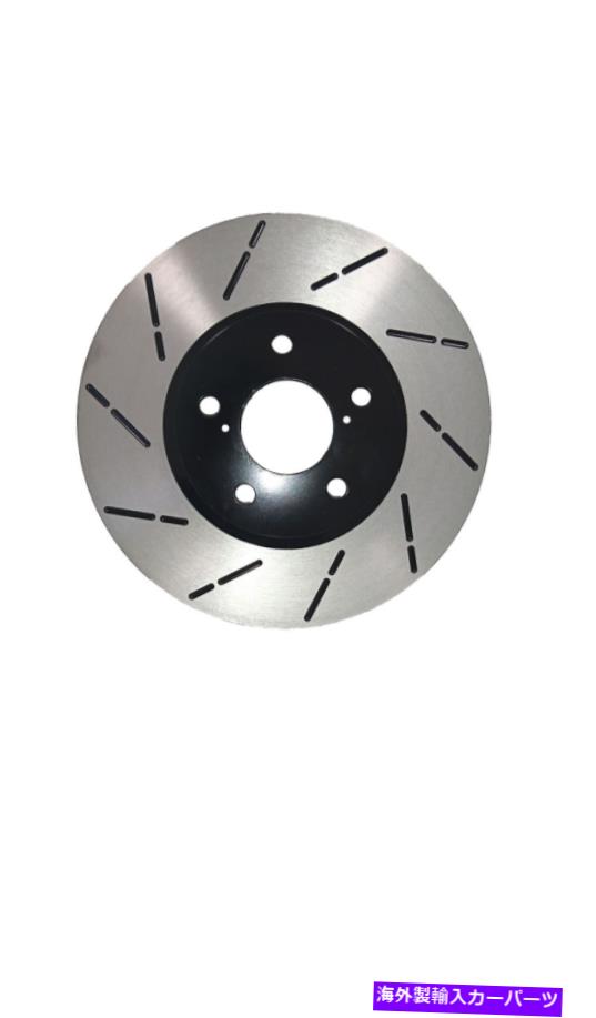 brake disc rotor [フロントEコートスロットブレーキローターセラミックパッド]フィット12-17トヨタプリウスV [Front E-Coat Slotted Brake Rotors Ceramic Pads] Fit 12-17 Toyota Prius V