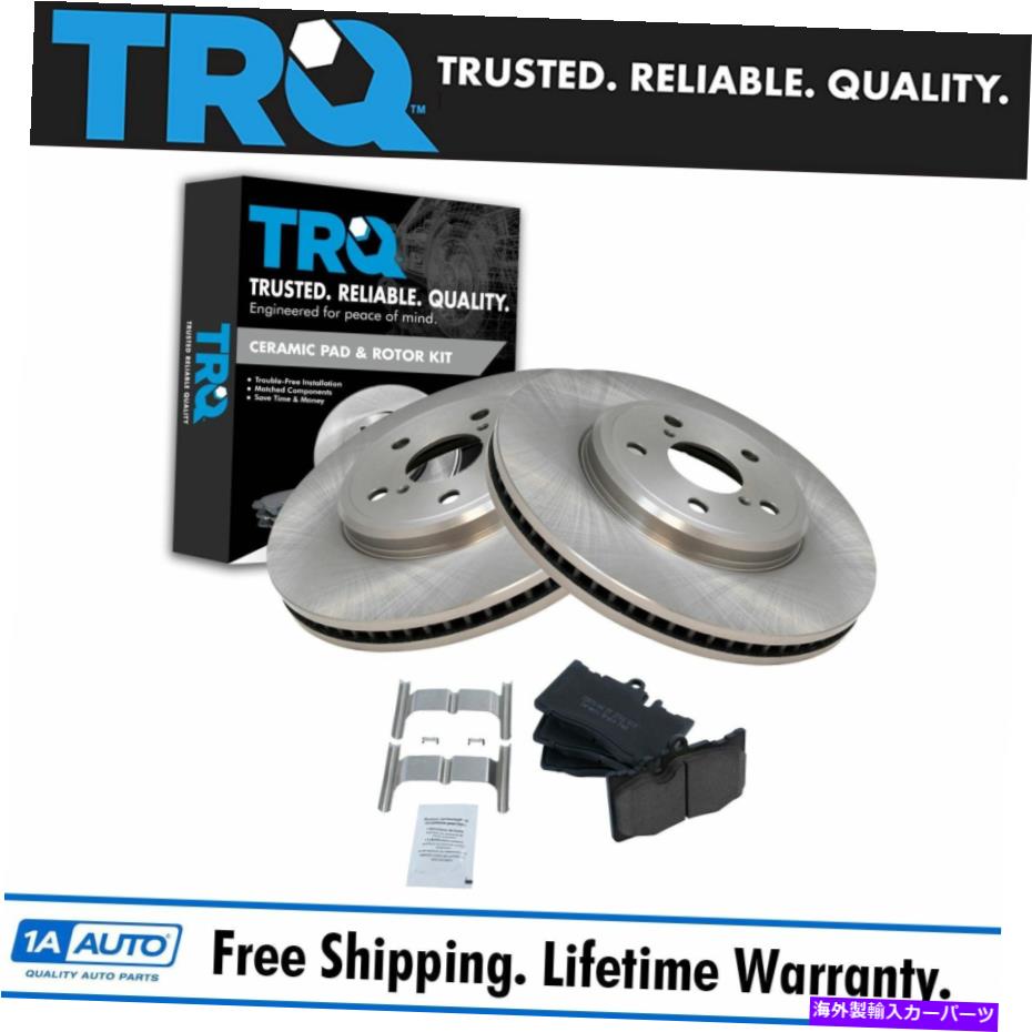 brake disc rotor TRQフロントプレミアムセラミックディスクブレーキパッド＆ローターキット付きレクサスLS430用化学物質 TRQ Front Premium Ceramic Disc Brake Pad & Rotor Kit w/Chemicals for Lexus LS430