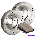 brake disc rotor A1176 Fit 2012 2013 2014 2015 Lincoln MKXフロントクロスドリルドブレーキローターパッド A1176 FIT 2012 2013 2014 2015 Lincoln MKX FRONT Cross Drilled Brake Rotors Pads