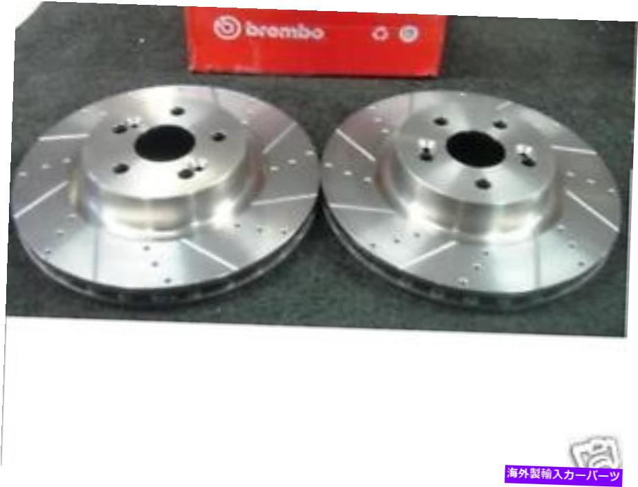 brake disc rotor ホンダシビックタイプr fn2ブレーキディスクブレンボクロスドリルドリルグローブフロントペア FITS HONDA CIVIC TYPE R FN2 BRAKE DISC BREMBO CROSS DRILLED GROOVED FRONT PAIR