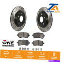 brake disc rotor ダッジグランドキャラバンクライスラー用のリアドリルドロットブレーキローターセラミックパッドキット& Rear Drilled ...