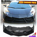 海外製 エアロパーツ Lamborghini Aventador LP700カーボンファイバーフロントバンパーリップボディキット15pcs Fits Lamborghini Aventador LP700 Carbon Fiber Front Bumper Lip Body Kit 15PCS