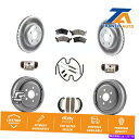 brake disc rotor 03-05ポンティアックサンファイア用のフロントリアコートブレーキローターセラミックパッドドラムキット(9pc) Front ...
