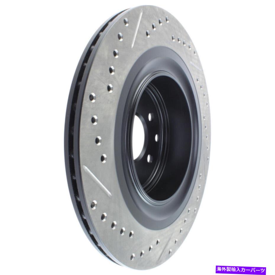 brake disc rotor ディスクブレーキロータースポーツクロスドリルドとスロット付きリアフラフトストップテック127.42101L Disc Brake Rotor-Sport Cross-Drilled and Slotted Rear Left Stoptech 127.42101L
